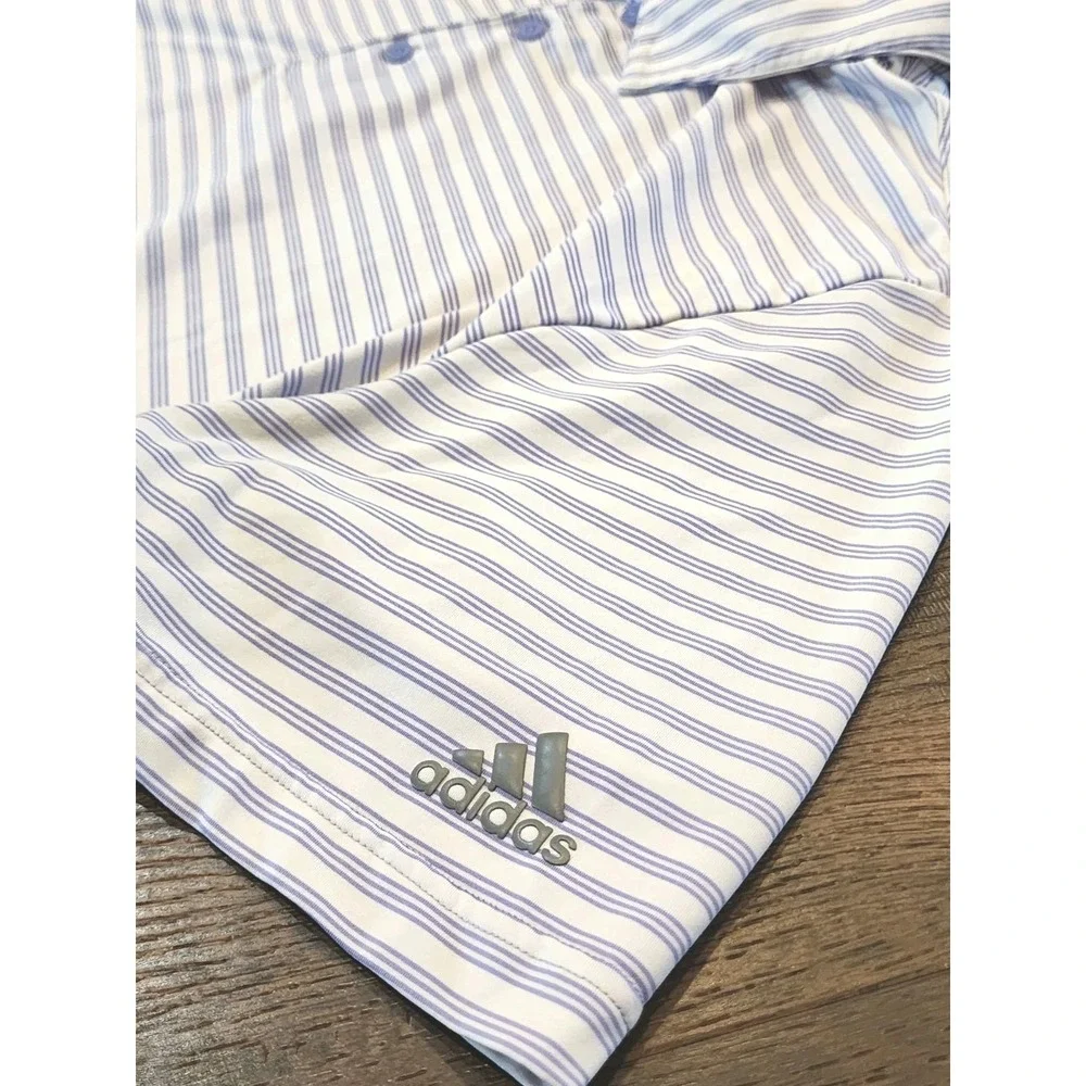 Adidas Golf Men's Polo Shirt, Size L, Purple Stripe, Stonebriar CC
